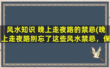 风水知识 晚上走夜路的禁忌(晚上走夜路别忘了这些风水禁忌，保平安！)